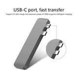 7 in 2 USB 3.1-C Hub with HDMI, Thunderbolt 3 USB-C Ports USB 3.0, TF SD, PD, for computers. - electronicshypermarket