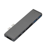 7 in 2 USB 3.1-C Hub with HDMI, Thunderbolt 3 USB-C Ports USB 3.0, TF SD, PD, for computers. - electronicshypermarket