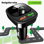 Dual USB  Car Charger with Quick Charge 3.0/FM Transmitter//Bluetooth 5.0 & MP3 Player