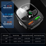 Dual USB  Car Charger with Quick Charge 3.0/FM Transmitter//Bluetooth 5.0 & MP3 Player