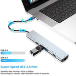 USB Docking Station 8 in 1 Type-C to 4K HDMI-RJ45 SD,TF PD Charger - electronicshypermarket