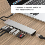 USB Docking Station 8 in 1 Type-C to 4K HDMI-RJ45 SD,TF PD Charger - electronicshypermarket