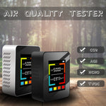 Multifunctional 5 in1 CO2 Meter Digital Temperature Humidity Sensor Tester Air Quality Monitor Carbon Dioxide TVOC HCHO Detector - electronicshypermarket