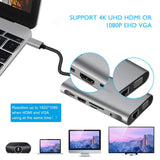 10 in 1 USB C HUB Station HDMI-compatible, VGA, 3.5mm, PD Quick Charger Splitter for Laptop, PC, Phone - electronicshypermarket