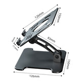 Foldable Aluminum Alloy Riser Bracket  for phones, tablets , laptop, Netbook, and 2 in 1 laptops within 12.9 inches - electronicshypermarket