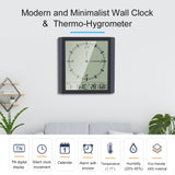 Modern Analog alarm clock with  Calendar/Temp/Humidity - electronicshypermarket