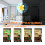 3 In 1 LED Mirror Alarm Clock LCD Display With Temperature/Humidity - electronicshypermarket