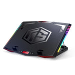 Gaming  Six Fan Laptop Cooler Stand  with Two USB Ports  &  RGB for Laptops 12-21 inch - electronicshypermarket