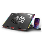 Gaming  Six Fan Laptop Cooler Stand  with Two USB Ports  &  RGB for Laptops 12-21 inch - electronicshypermarket