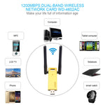 1200Mbps USB Dual Band 2.4Ghz 5.8Ghz WiFi Ethernet Adapte