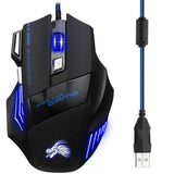 Ergonomic 7 Button Wired Gaming Mouse With Backlight