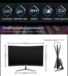 21.5 - 24 inch Wide Angle Curved Flat Panel Display with HDMI/DP Interface