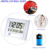 Big LCD Digital Wall Clock with Year/ Month /Indoor Temperature