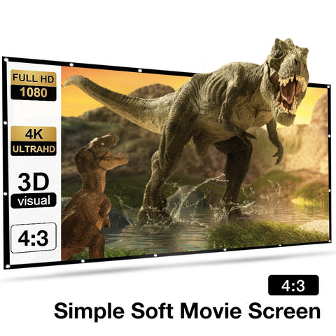 150 Inch 4:3 Portable Folding HD Projector Screen
