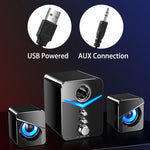 ZK50 Bluetooth +  Wired 3.5 mm Aux cable Computer Speakers Loudspeaker Bass Subwoofer