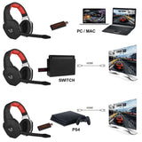 HW-N9U 2.4G Wireless Gaming Headset Virtual 7.1 Surround Sound with Removable Microphone