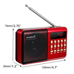 Portable Pocket LCD Digital FM Radio Speaker USB TF AUX MP3 Player