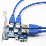 PCI-E 1 to External 4  16X PCI-e Slots USB 3.0 Riser Card