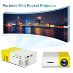 LCD Mini Projector, Built-in Battery, Speaker, 1080P, 600 Lumens,