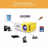 LCD Mini Projector, Built-in Battery, Speaker, 1080P, 600 Lumens,