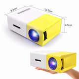 LCD Mini Projector, Built-in Battery, Speaker, 1080P, 600 Lumens,