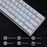 RK61 Mini Mechanical Keyboard Blue Backlight Keyboard USB / Bluetooth with  LED Backlight and different color Switches